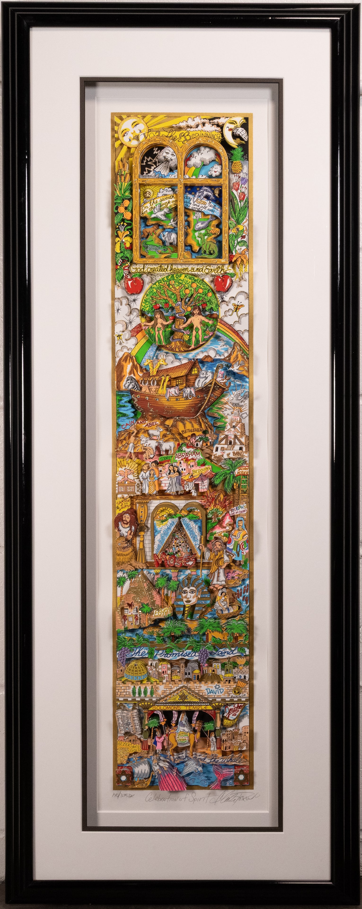 Charles Fazzino (American 1955-) "Celebration Of Spirit" 3D Silkscreen Seigraph & 2nd Hand Painted: Charles Fazzino ( American 1955-) "Celebration Of Spirit" Limited Deluxe Edition Pop Art Silkscreen Seigraph Construction on Museum Board and 2nd Hand Painted by Artist Scene to the Back with CoA Ceri