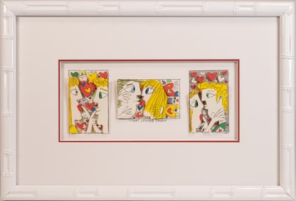 James Rizzi (American 1950-2011) 1997 "That Loving Touch" 3D Silkscreen Seigraph Pop Art