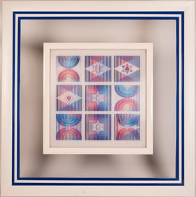Yaacov Agam ( Israel b.1928-) "Nine Up" Agamograph