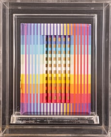 Yaacov Agam ( Israel 1928-) "The Agam Torah" 3D Polymorph Covered Hardback Book Op Art