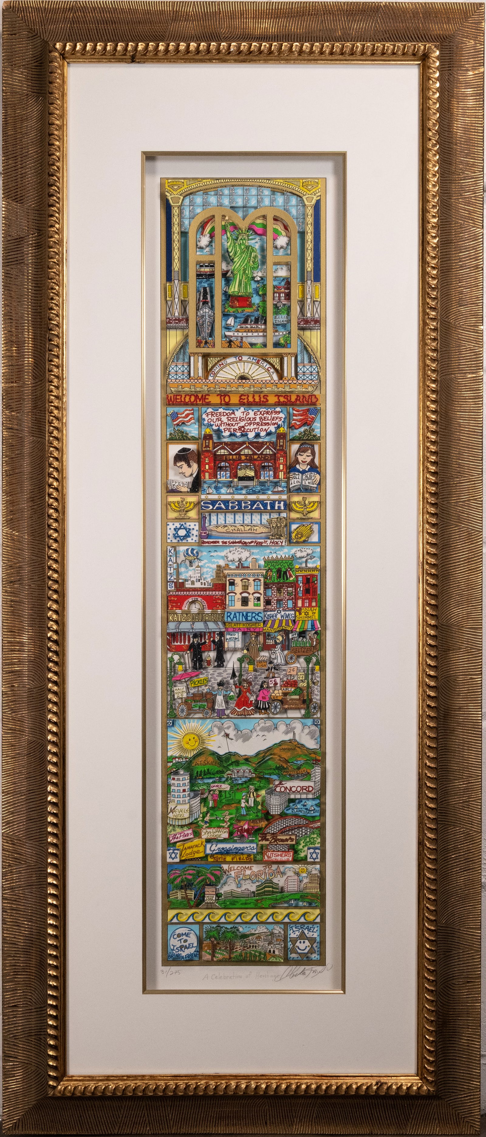 Charles Fazzino (American 1955-) "Celebration Of Heritage" 3D Silkscreen Seigraph (1 of 7)