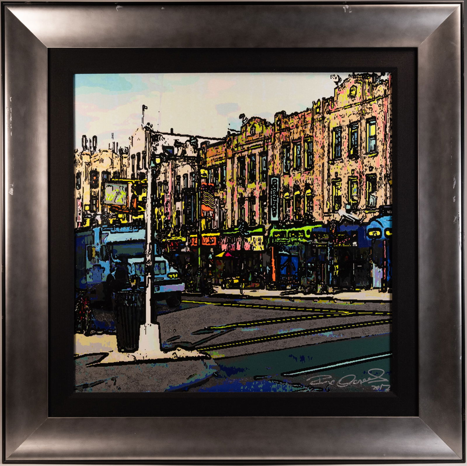 Ric Ocasek ( American 1944-2019) Frontman of Band "The Cars" Abstract Mix Media on Canvas (1 of 6)