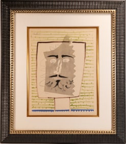 Pablo Picasso ( Spain 1881-1973) "Tete De Faune Barbu" 1946 Tiree Du Portfolio "Femmes Et Faunes"