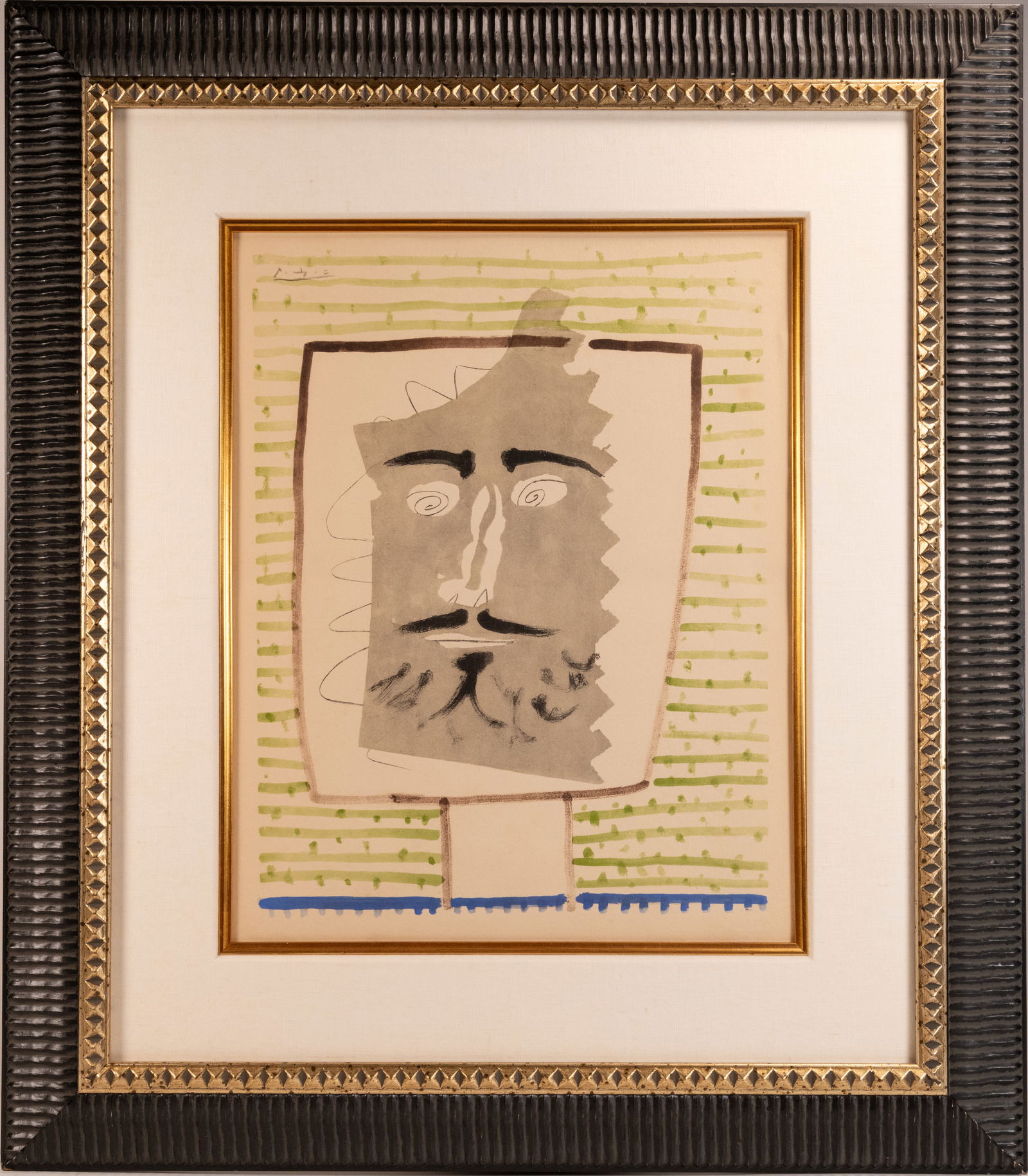 Pablo Picasso ( Spain 1881-1973) "Tete De Faune Barbu" 1946 Tiree Du Portfolio "Femmes Et Faunes" (1 of 5)