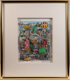 Charles Fazzino (American 1955-) "Totally New York" 3D Silkscreen Seigraph
