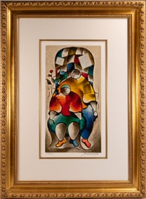 David Schluss ( Israeli American 1943-) "Love Embrace" Signed