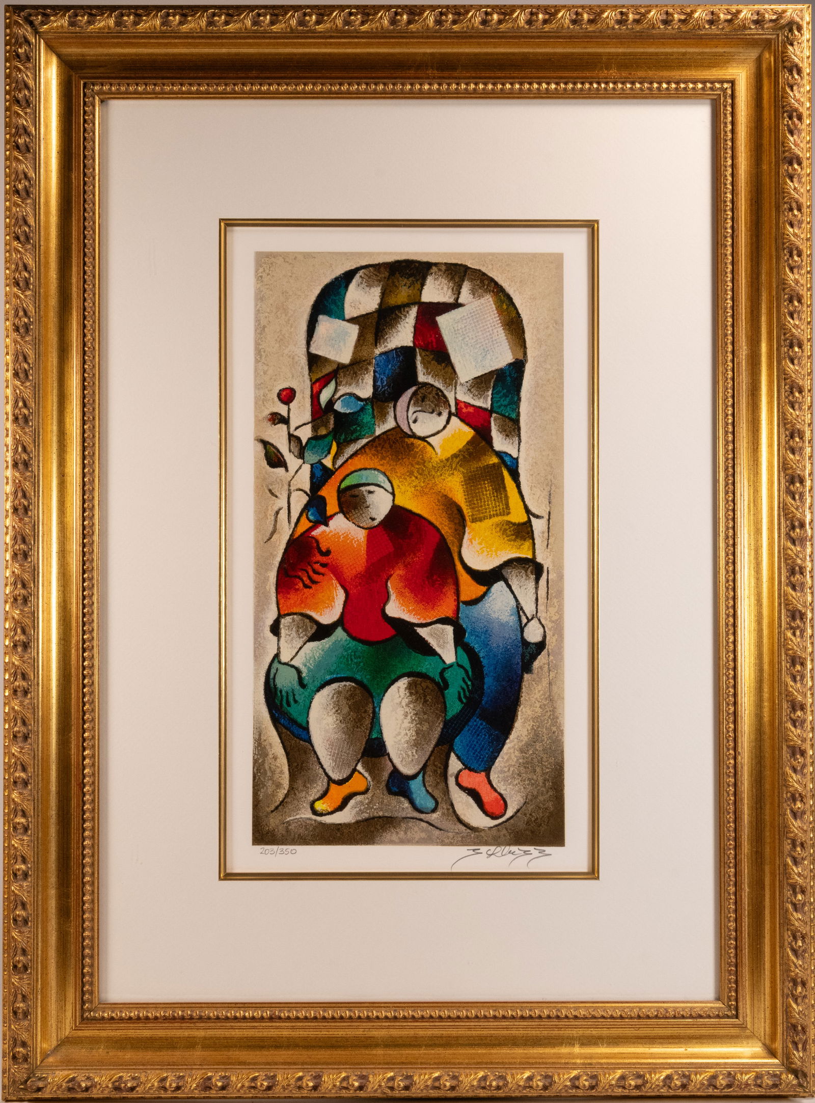 David Schluss ( Israeli American 1943-) "Love Embrace" Signed (1 of 4)