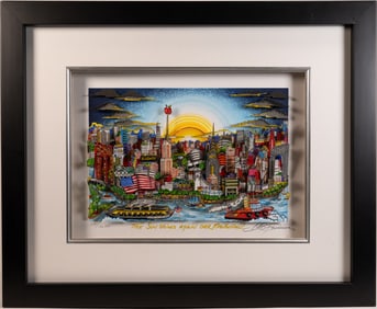 Charles Fazzino (American 1955-) "The Sun Shines Again Over Manhattan!" 3D Silkscreen Seigraph & 2nd