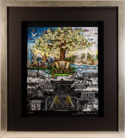 Charles Fazzino (American 1955-) "After The Darkness" 3D Silkscreen Seigraph Artist Proof