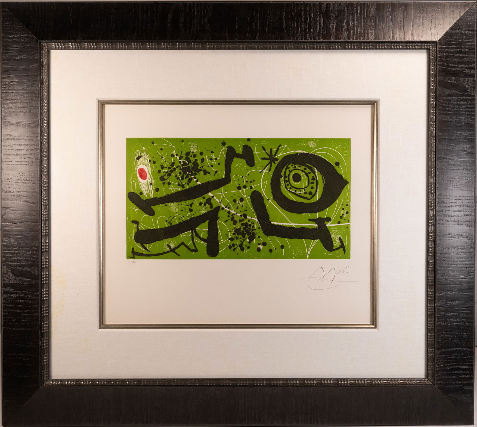 Joan Miro ( Spain 1893-1983) "Picasso I Els Reventos" Etching 1973 Signed (1 of 5)