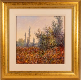 Colin Maxwell Parsons ( England 1936-) Wild Flowers Of Summer Oil on Canvas Signed & Autographed to