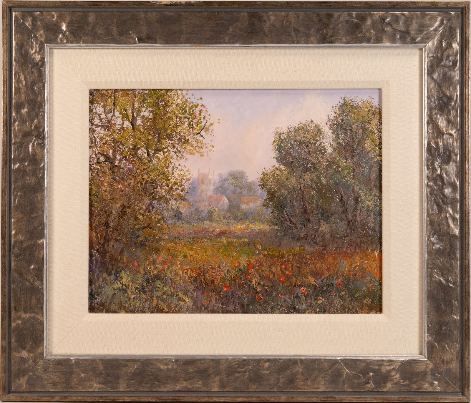 Colin Maxwell Parsons ( England 1936-) " View Of The Church" Oil On Canvas Signed & Autographed to (1 of 7)