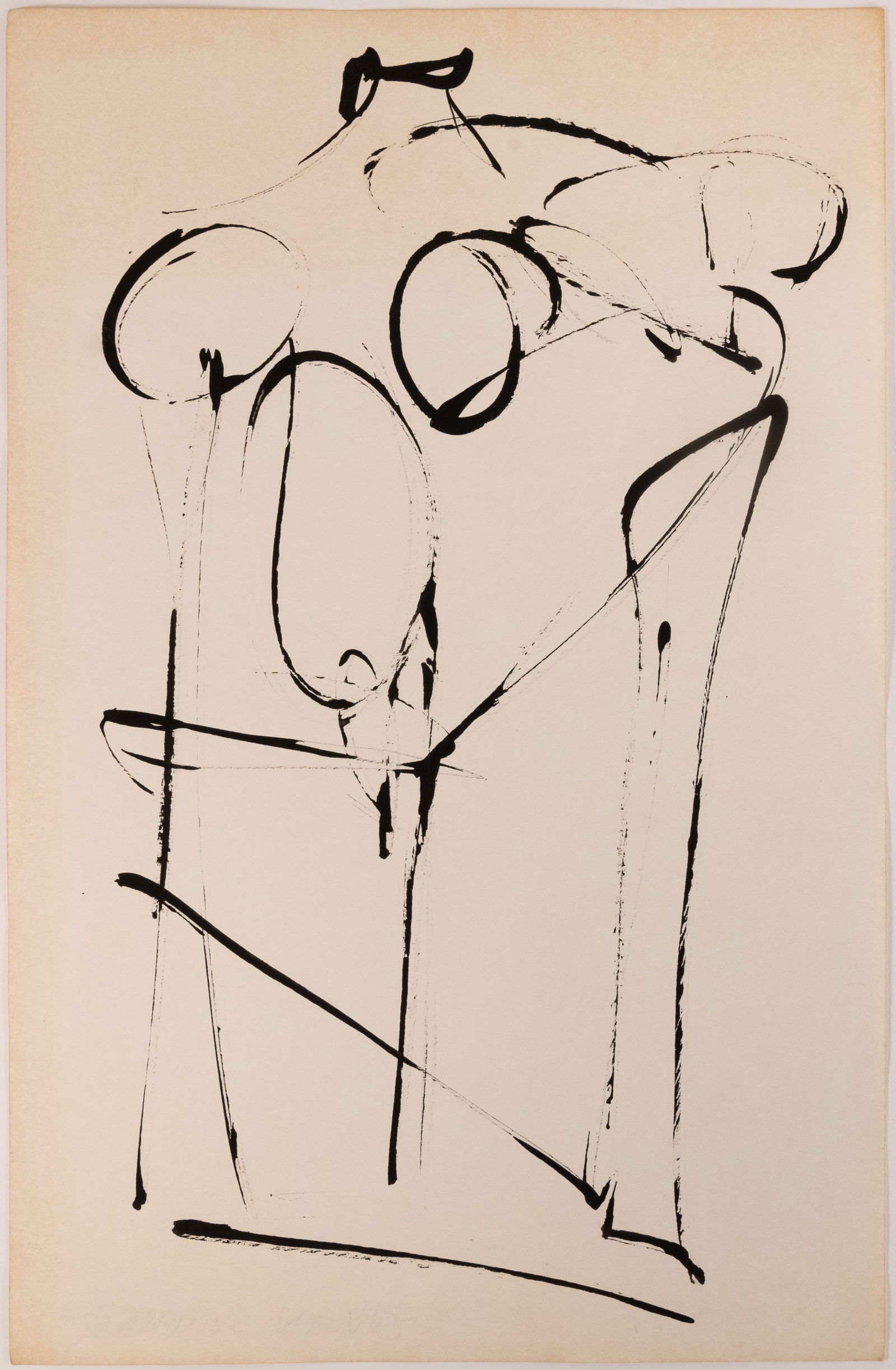 Reuben Nakian ( American 1897-1986) Venus Ink on Paper 1952: Reuben Nakian ( America 1897 - 1986 ) Venus Series Ink on paper 1952 Signed Reverse Bottom Left (Venus) "Egan Gallery 313 East 79th Street New York City" "Hecuba series" 1952 on reverse Approx: 11"H 1