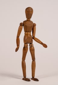 Vintage French Articulated Wooden Artist Mannequin Modernist