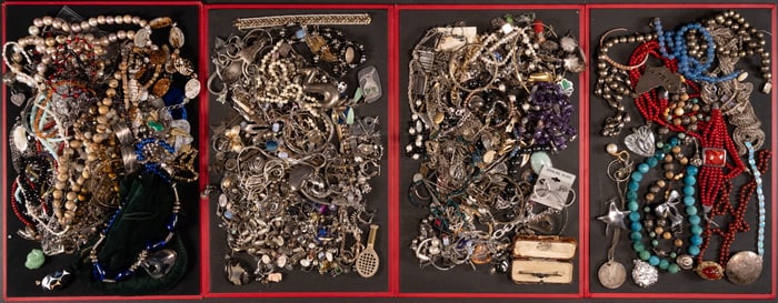 Vintage Unsearched Sterling Silver Jewelry Collection Over 5760 Grams