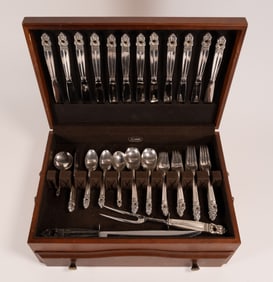 Royal Danish Sterling Silver Flatware By International Sterling Set For 12 Over 2169.9 Grams