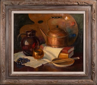 Arthur R Safford ( America 1900-1992) Still Life Oil on Canvas