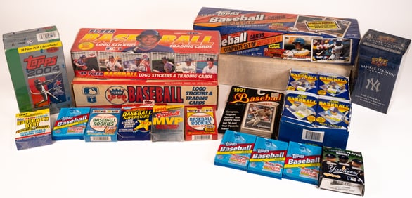 Topps Fleer Box & Wax Packs Baseball Card Collection
