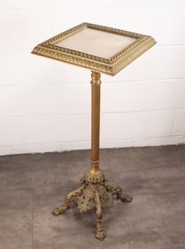 Art Deco Gilt Bronze Onyx Table Pedestal
