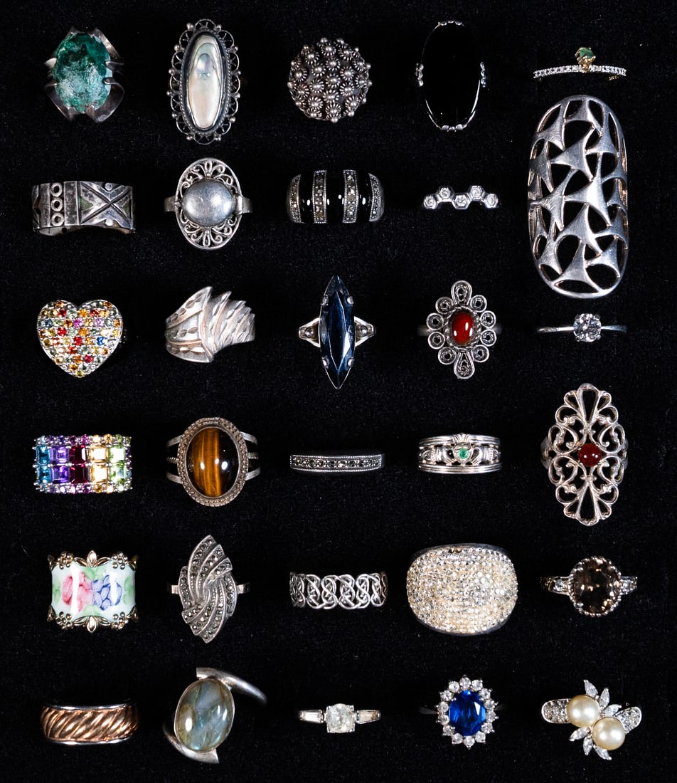 Large Sterling Silver Ring Collection (1 of 7)