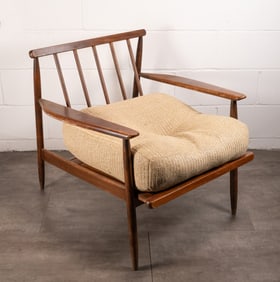 Mid Century Danish Teak Wood Lounge Chair