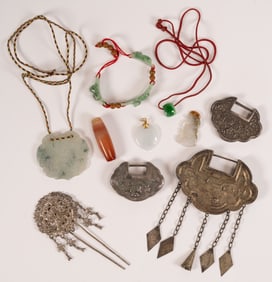 Chinese Jewelry Collection Amulet Jade Silver Etc