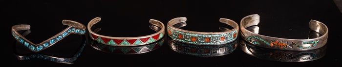 Navajo Native American Sterling Silver Cuff Bracelet Collection