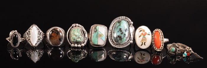 Native American Navajo Sterling Silver Ring Collection