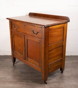 Country French Oak Wood Cabinet