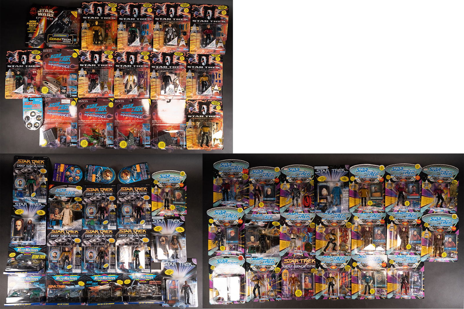 Large Lot of Playmate Star Trek The Next Generation Space The Final Frontier Action Figures & Micro (1 of 14)