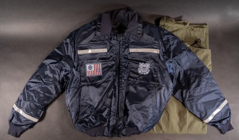Stearns US Coast Guard Industrial Flotation Jacket Adult L Mod IFJ-77 & USN Waders