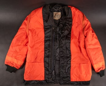 NYPD Police Gerber Jacket Florescent Orange Tactical Waterproof 44L 1980's