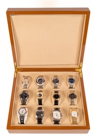 Vintage Writswatch Collection 12Pcs In Organizer Watch Box As Found