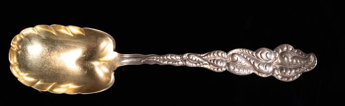 19Th C Art Nouveau Tiffany & Co "Atlantis-Ailanthus" Sterling Silver Serving Spoon