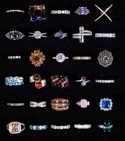 Large Sterling Silver Ring Collection