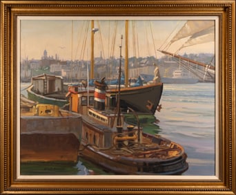 David Tutwiler (American, B. 1952) "Evening Light" Oil on Canvas