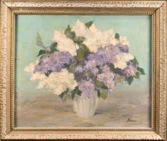 Mid-20th Century French School Still Life Oil on Canvas Signed