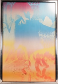 George Harrison Beatles Psychedelic Poster Signed 1970