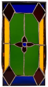 Arts & Crafts Stained Glass Window Panel