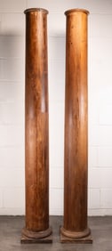 Architectural Wood Column Pair