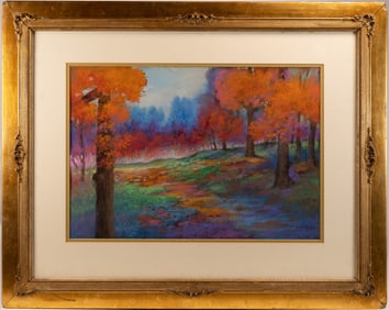 Richard Mayhew (American 1924-2024) Mix Media American Landscape