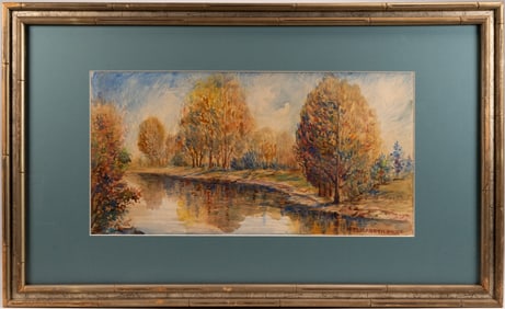 Mary Elizabeth Price (American 1877-1965) Landscape Watercolor Signed