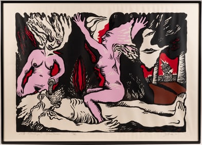 Juri Arrak (Estonian 1936-2022) "Lott Tutardega" Erotic Lithograph