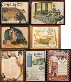 Advertisement Collection Group Lot Framed Purina Goldust c.1920