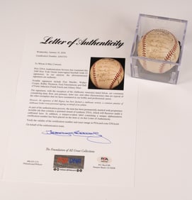 1949 New York Great Team Signed Baseball PSA/DNA Frank Fisch