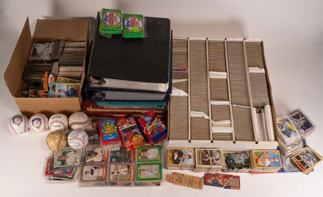 Large Unsearched Baseball Card Binder & Box Collection