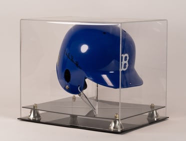 Autographed Duke Snider Brooklyn Dodgers Helmet PSA Certified in Display