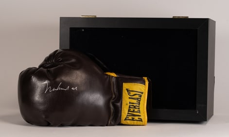 Muhammad Ali Autographed Boxing Glove in Display