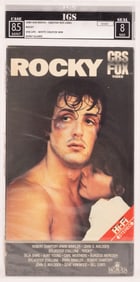 1984 Rocky Factory Sealed Red Label VHS Tape Graded 8.5 White CBS Fox Watermark VGA Mint