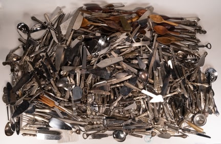 Sterling Silver Serving Flatware Cutlery Assorted Lot Over 49 Kilograms Approx 680 Pcs